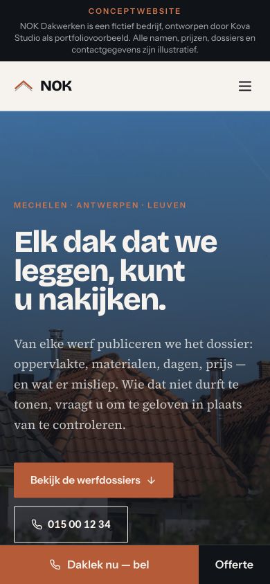 NOK Dakwerken concept — mobile capture